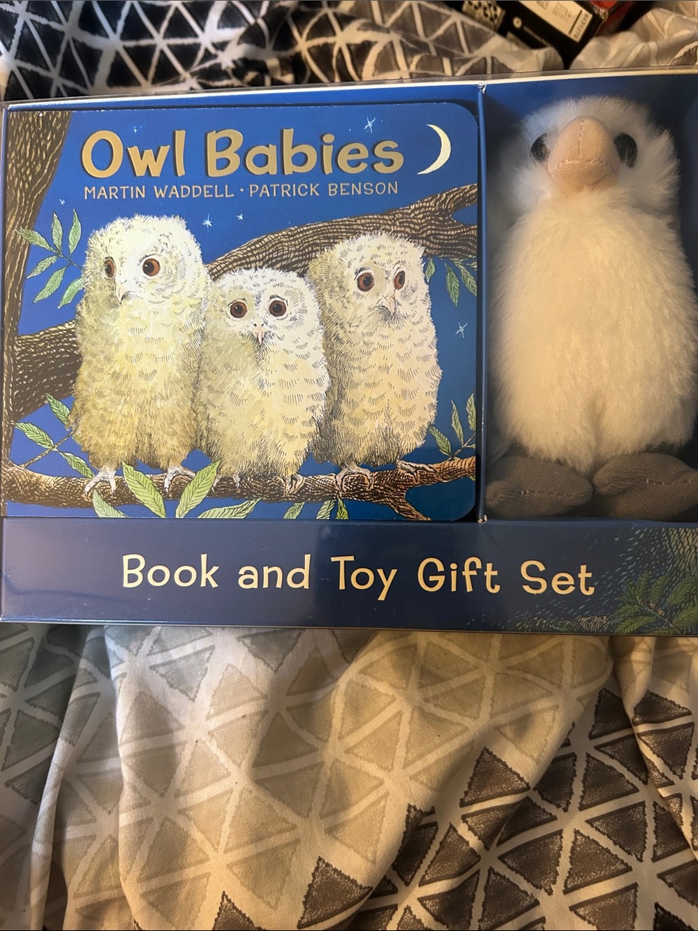 Owl Babies Book and Plush Gift Set - Blue and White